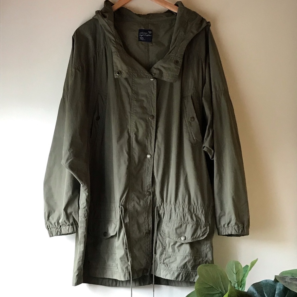 NWOT American Eagle Womenβs Large Surplus Anorak Jacket with Hood